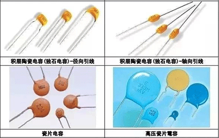 積層陶瓷電容(獨石電容)-徑向引線、積層陶瓷電容(獨石電容)-軸向引線、瓷片電容、高壓瓷片電容